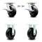 Service Caster 6 Inch Kingpinless Polyolefin Wheel Caster Swivel Locks 2 Rigid SCC, 2PK SCC-KP30S620-POR-BSL-2-R-2 - alternate 1